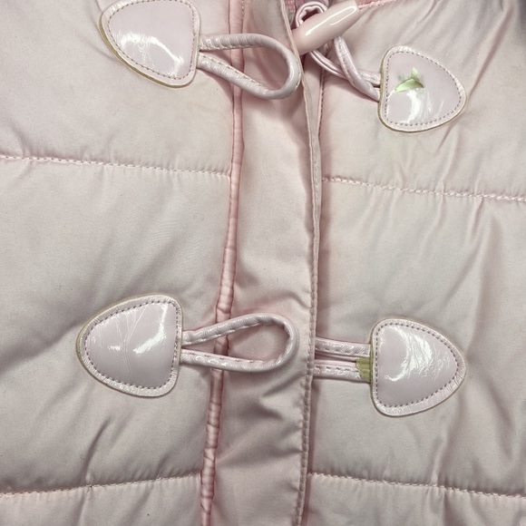 childrens Place Pink snow suit with ears bows and mitts 6-9 month - Picture 6 of 10